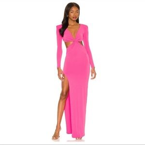 Nookie Pink Cutout Maxi Dress